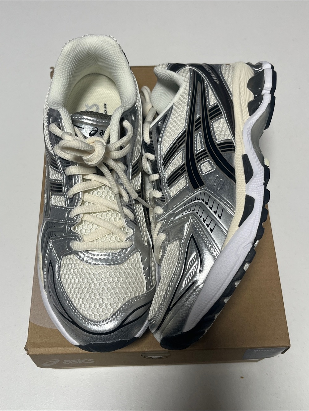 ASICS Silver, White and Black Women's Running Sneakers